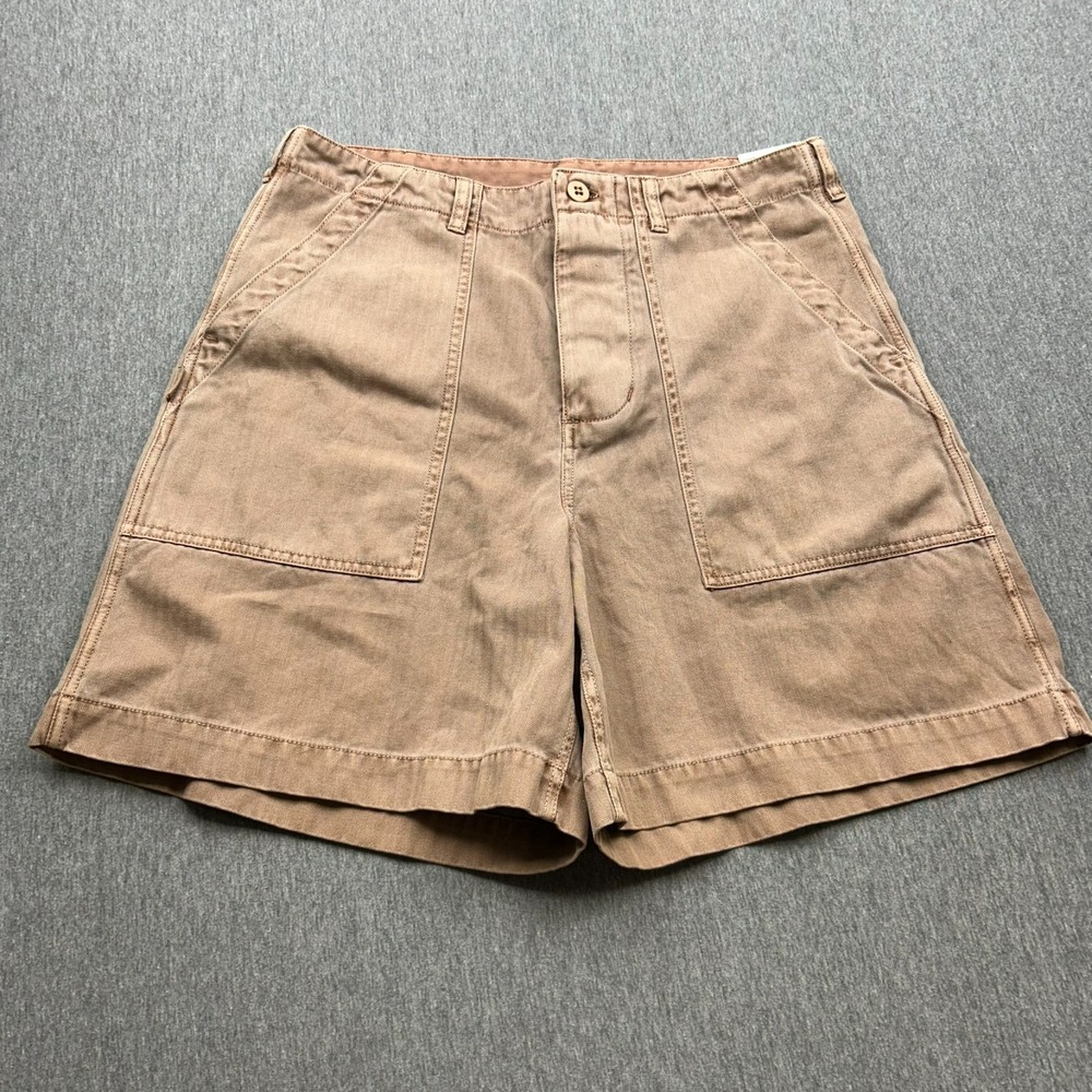 NIke Life Fatigue Shorts Mens 30 (32x7) Button Fly Patch Pockets Brown NEW
